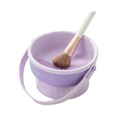 Imagem de Caixa De Limpeza De Pincéis De Maquiagem De Silicone, Conjunto De Ferr