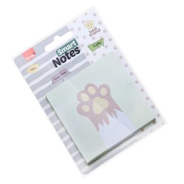 Imagem de Bloco Adesivo Brw Smart Notes Pets 76x76mm 30 Folhas