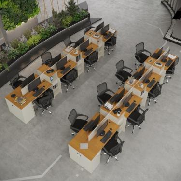 Imagem de Estação de Trabalho 16 Lugares Office Moscou 16 Mesas 12 Armários 2 Aparador  - Vianossa