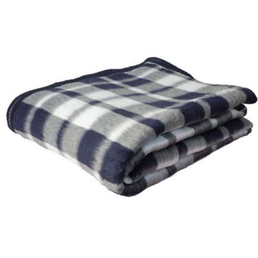 Imagem de Cobertor Solteiro Boa Noite Xadrez Guaratingueta Marinho - Guaratingue