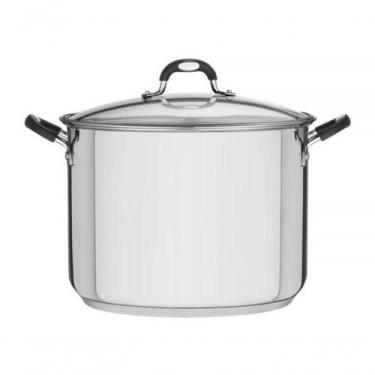 Imagem de Caldeirão Tramontina Astro Silicone 30cm Em Aço Inox Com Tampa De Vidr