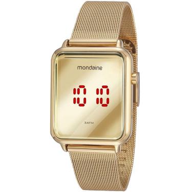 Imagem de Relógio MONDAINE feminino digital dourado 32721LPMVDE1