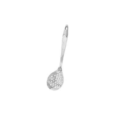 Imagem de Escumadeira De Silicone Cinza Marmore 28 Cm Homeflex Fxh-488