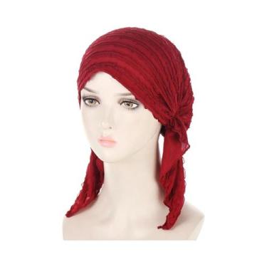 Imagem de Hijab Multicolorido Para Mulheres Com Franjas, Lenço De Cabeça Respirá