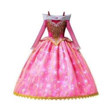 Imagem de Vestido De Princesa Com Luzes LED Para Meninas 2025, Fantasia De Festa