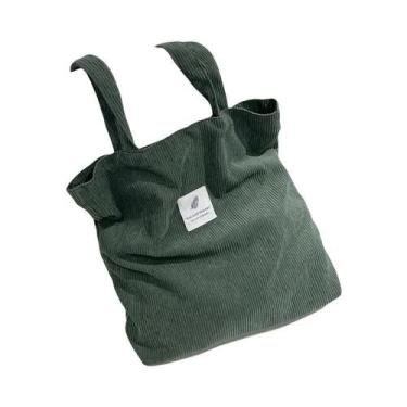 Imagem de Bolsa De Ombro Em Corduroy Para Mulheres, Bolsa Reutilizável Macia JIO