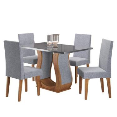 Imagem de Mesa de Jantar Retangular 120x80cm Inovare com 4 Cadeiras Venus - Vier