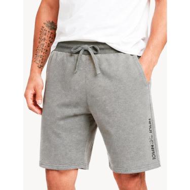 Imagem de Bermuda John John Masculina Moletom New Basic Print Cinza Claro-Masculino