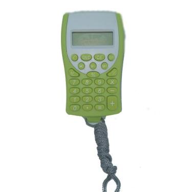 Imagem de Calculadora Eletrônica Digital  De Bolso 8 Dígitos C/ Cordão- Verde - 