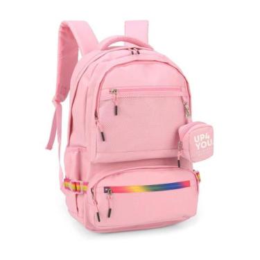 Imagem de MOCHILA DE COSTAS JUVENIL ZÍPER  UP4YOU - ROSA Rosa, M, Rosa