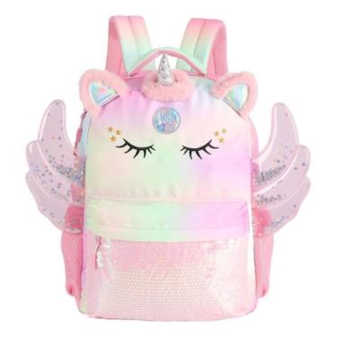 Imagem de Mochila costas up4you unicórnio pink, M, Rosa