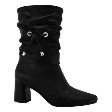Imagem de Bota De Couro Feminina Ramarim Bico Fino 10408, Preto, 40