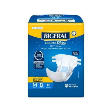 Imagem de Fralda Geriátrica Unissex Bigfral Derma Plus Noturna M Absorção Intens