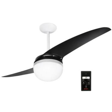 Imagem de Ventilador Teto Spirit 202 127V Silencioso 2 Pás Black Piano Com Contr