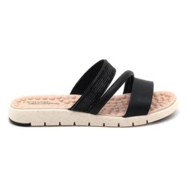 Imagem de Chinelo Ortopédico Esporão Fascite Plantar Modare 7162221, Preto prata