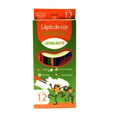 Imagem de Lápis de cor apagável 12 cores  léo e léo - Leo E Leo - Léo Léo