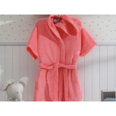 Imagem de Roupão de Bebê Döhler Felpa Velour com Capuz - Rosa - Rosa