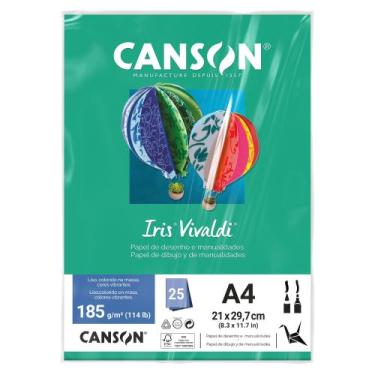 Imagem de Papel Canson Color Iris Vivaldi 25 Folhas 185g Canson, Verde Menta
