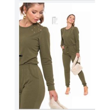 Imagem de Conjunto de Frio Moletinho Real Malhas Calça + Jaqueta Casual Confort 
