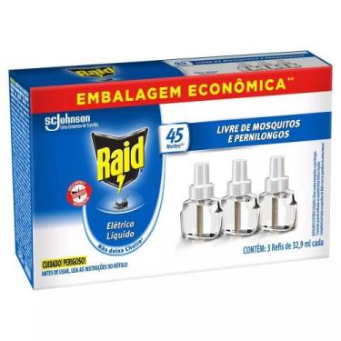 Imagem de Inseticida Elétrico Raid 45 Noites Regular 3x32,9ml