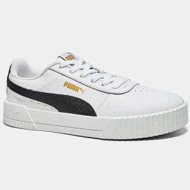 Imagem de Tênis Puma Carina Lux Bdp Feminino - Branco e Chumbo, 36