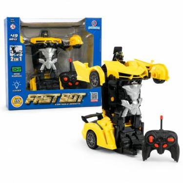 Imagem de Carro De Controle Remoto Fast Bot Vira Robô - Polibrinq