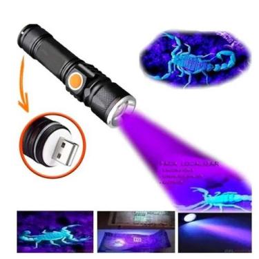 Imagem de Lanterna Led Potente Luz Ultravioleta Negra Uv T6 FX-LT-15 - Ds