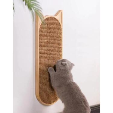 Imagem de Arranhador para Gatos de Parede ou Chão Gatificação Gato Madeira Sisal