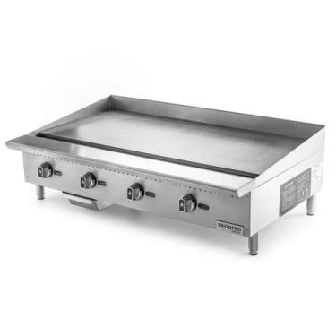 Imagem de Chapa para Lanches a Gas 4 Queimadores Profissional 33X120X77cm 18MM C