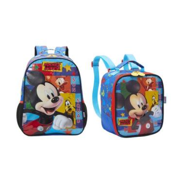Imagem de Kit Mochila 16 Lancheira Mickey X1 - Xeryus