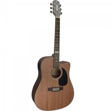 Imagem de Violao Eletroacustico Dreadnought FOLK Cutaway ACO GF-1D CEQ Walnut Sa