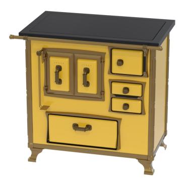 Imagem de Fogao a Lenha Venax GII n 1 Renaissance Premium Amarelo SE