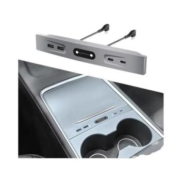 Imagem de Hub USB De Carregamento Rápido Para Tesla Model Y&3 2021-2023, Estação