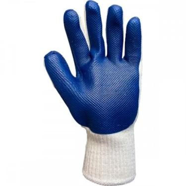 Imagem de Luva Malha Imbat Palma Latex Az 09 - Kit C/12 PR