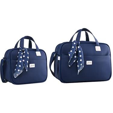 Imagem de Kit Bolsa de Maternidade e Frasqueira Candy Just Baby Azul