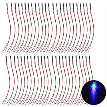 Imagem de Diodo LED, kit de fio de diodo emissor de luz LED de 12 V, com cabeça redonda de 3 mm, luzes roxas, baixo consumo de energia, para iluminação doméstica, iluminação automotiva