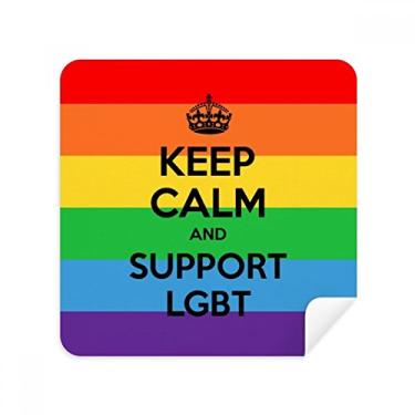 Imagem de Pano de limpeza de tela LGBT com bandeira bissexual, transgênero, gay, lésbica, tecido de camurça, pacote com 2