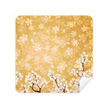 Imagem de Sakura — Tecido de camurça com estampa de pétalas brancas japonesas