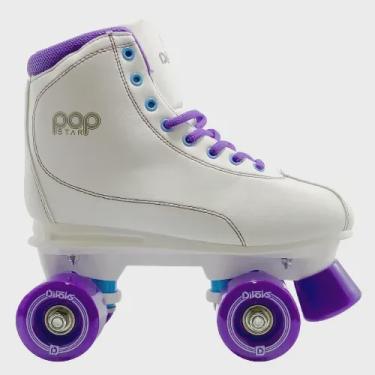 Imagem de Patins quad adulto divoks pop ABEC-7 - branco/roxo