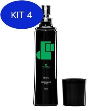 Imagem de Kit 4 Desodorante Spray Vento Masculino 90Ml / New