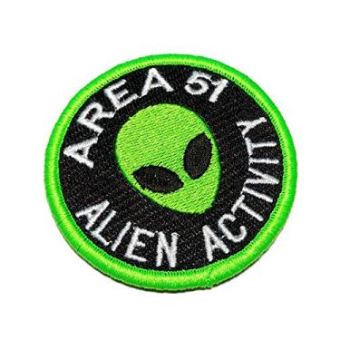 Imagem de Área 51 Alien Activity UFO OVNI Patch Bordado Fecho Contato