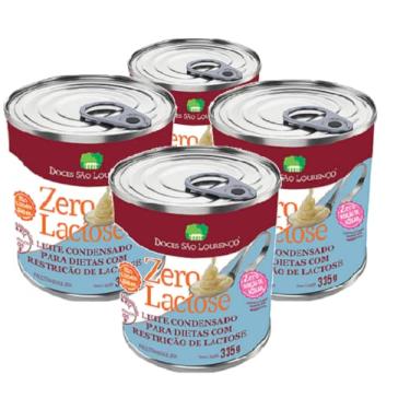 Imagem de Leite Condensado Zero Zero S. LOURENÇO 335g (4x) - Lata - Líquido