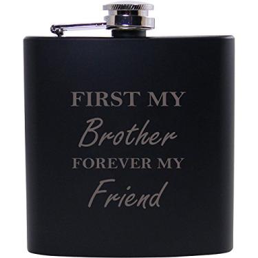Imagem de First My Brother Forever My Friend frasco preto de 170 g – ótimo presente para aniversário ou para irmão, irmãos