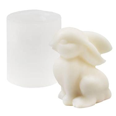 Imagem de Moldes de silicone para vela de coelho 3D, molde de resina de coelhinho da Páscoa, para fazer velas, sabonete, caseiro, cerâmica e gesso