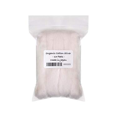 Imagem de Algodão orgânico japonês, prata, 3 metros, 100% orgânico, cru [feito no Japão] (pacote com 1)