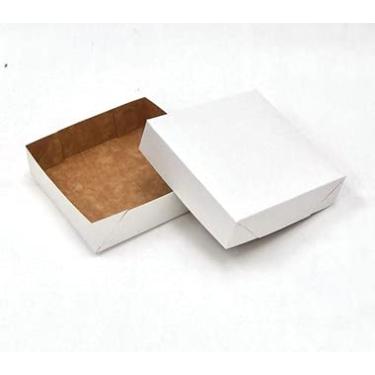 Imagem de 20 Caixas para Doces, Artesanato e Kit de Cosméticos: 15x15x4 cm (Branca)