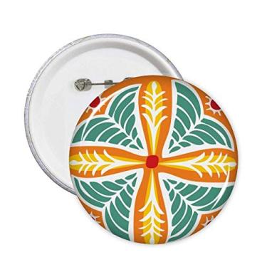 Imagem de Flores do México Totems Alfinetes de civilização Antiga Emblema Botão Decoração Acessório 5 peças
