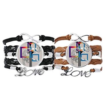Imagem de DIYthinker Pulseira com estampa de cobra lagarto leopardo animal alça de mão pulseira de corda de couro conjunto duplo presente, Não se candidatar