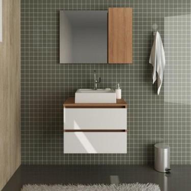 Imagem de Gabinete Para Banheiro Com Espelheira 1 Porta Bn3602 Tecno Mobili