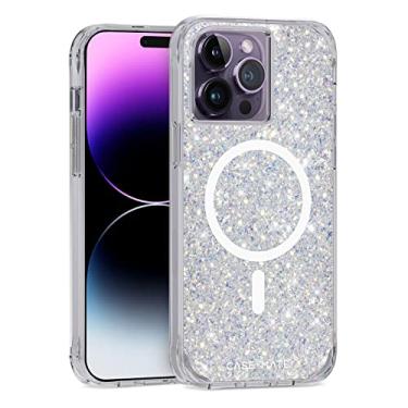 Imagem de Case-Mate Twinkle – Capa compatível com carregamento magnético para iPhone 14 Pro Max (2022), compatível com carregamento magnético e acessórios – Proteção contra quedas de 3 metros – Stardust